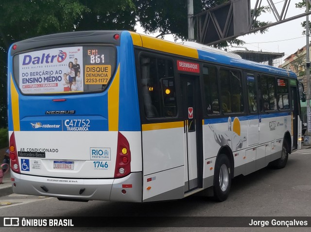 Viação Redentor C47752 na cidade de Rio de Janeiro, Rio de Janeiro, Brasil, por Jorge Gonçalves. ID da foto: 7462899.