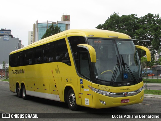 Viação Itapemirim 60735 na cidade de Curitiba, Paraná, Brasil, por Lucas Adriano Bernardino. ID da foto: 7463618.