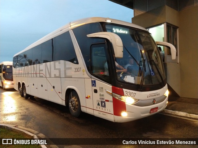 Auto Viação Catarinense 3307 na cidade de Florianópolis, Santa Catarina, Brasil, por Carlos Vinicius Estevão Menezes. ID da foto: 7462052.