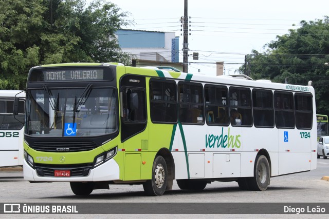 Expresso Verde Bus 1724 na cidade de Ubatuba, São Paulo, Brasil, por Diego Leão. Número da foto: #7464041.