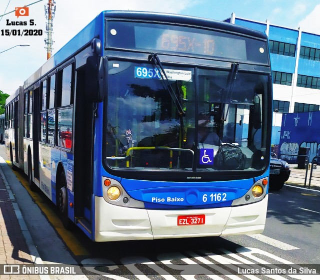 Viação Grajaú S.A. 6 1162 na cidade de São Paulo, São Paulo, Brasil, por Lucas Santos da Silva. ID da foto: 7465390.