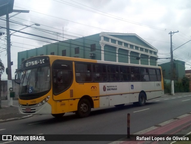 Viação Metrópole Paulista - Zona Leste 3 2793 na cidade de São Paulo, São Paulo, Brasil, por Rafael Lopes de Oliveira. ID da foto: 7465236.