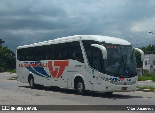 Viação Teresópolis RJ 203.071 na cidade de Magé, Rio de Janeiro, Brasil, por Vitor Dasneves. Número da foto: #7466114.