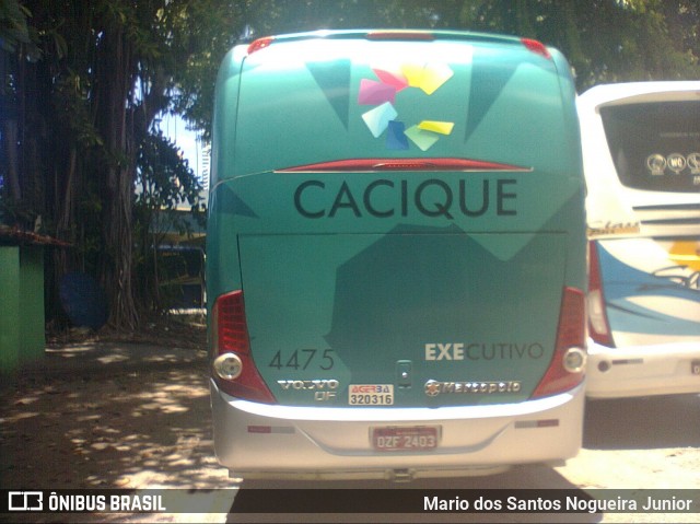 Cacique Transportes 4475 na cidade de Salvador, Bahia, Brasil, por Mario dos Santos Nogueira Junior. ID da foto: 7465447.