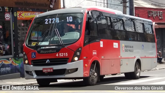 Allibus Transportes 4 5215 na cidade de São Paulo, São Paulo, Brasil, por Cleverson dos Reis Giraldi. ID da foto: 7467541.