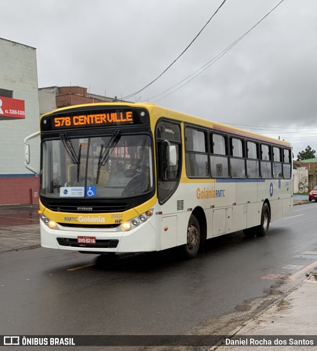 HP Transportes Coletivos 20424 na cidade de Goiânia, Goiás, Brasil, por Daniel Rocha dos Santos. ID da foto: 7465812.