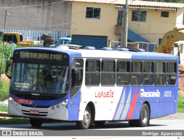 Viação Presidente Lafaiete 10212 na cidade de Conselheiro Lafaiete, Minas Gerais, Brasil, por Rodrigo  Aparecido. Número da foto: #7466102.