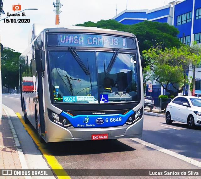 Transwolff Transportes e Turismo 6 6649 na cidade de São Paulo, São Paulo, Brasil, por Lucas Santos da Silva. Número da foto: #7468614.