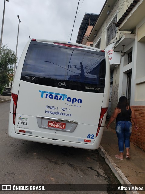 Trans Papa Turismo 82 na cidade de Lagoa Dourada, Minas Gerais, Brasil, por Ailton Alves. ID da foto: 7468391.