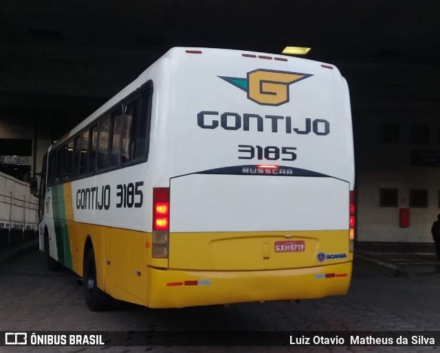 Empresa Gontijo de Transportes 3185 na cidade de Belo Horizonte, Minas Gerais, Brasil, por Luiz Otavio Matheus da Silva. ID da foto: 7469633.