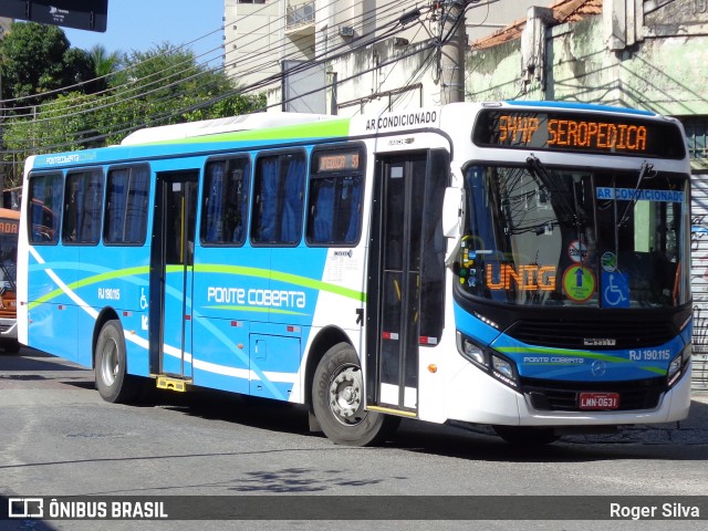 Viação Ponte Coberta RJ 190.115 na cidade de Nova Iguaçu, Rio de Janeiro, Brasil, por Roger Silva. Número da foto: #7469562.