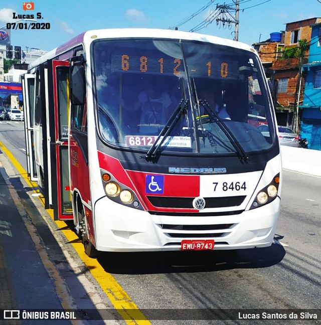 Transwolff Transportes e Turismo 7 8464 na cidade de São Paulo, São Paulo, Brasil, por Lucas Santos da Silva. Número da foto: #7470331.