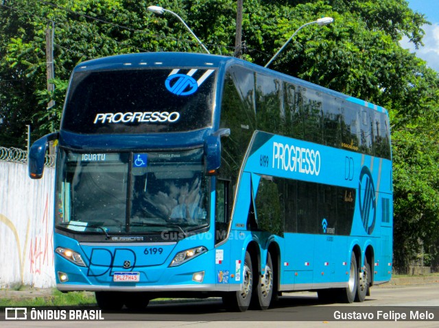 Auto Viação Progresso 6199 na cidade de Recife, Pernambuco, Brasil, por Gustavo Felipe Melo. ID da foto: 7470891.