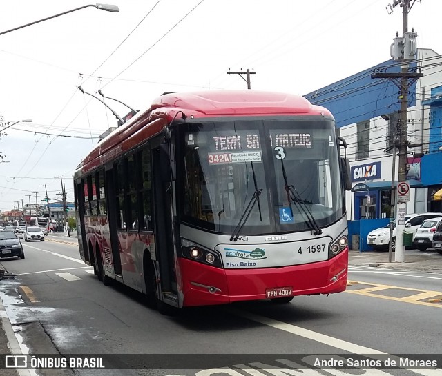 Himalaia Transportes > Ambiental Transportes Urbanos 4 1597 na cidade de São Paulo, São Paulo, Brasil, por Andre Santos de Moraes. ID da foto: 7473447.