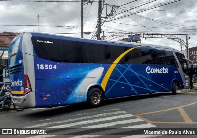 Viação Cometa 18504 na cidade de Aparecida, São Paulo, Brasil, por Vicente de Paulo Alves. ID da foto: 7473316.