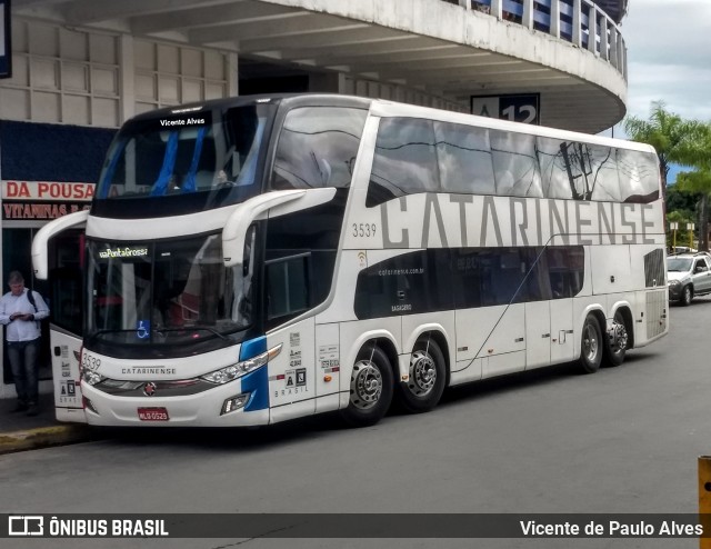 Auto Viação Catarinense 3539 na cidade de Aparecida, São Paulo, Brasil, por Vicente de Paulo Alves. ID da foto: 7473221.