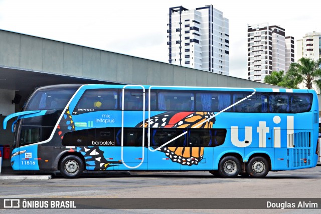 UTIL - União Transporte Interestadual de Luxo 11516 na cidade de Mogi das Cruzes, São Paulo, Brasil, por Douglas Alvim. Número da foto: #7472706.