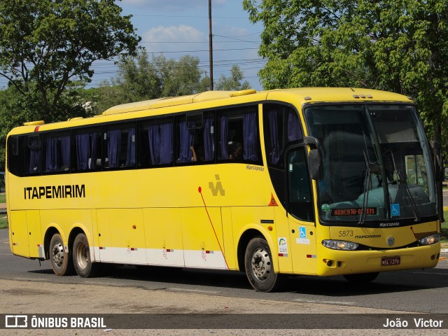 Viação Itapemirim 5873 na cidade de Teresina, Piauí, Brasil, por João Victor. ID da foto: 7471872.