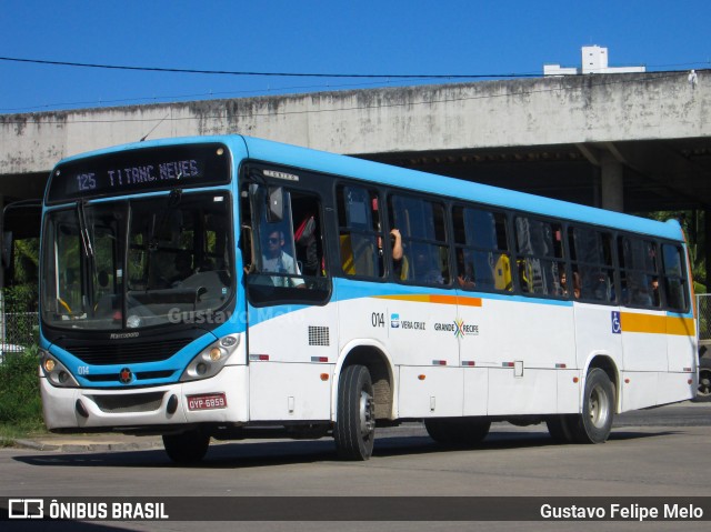 Expresso Vera Cruz 014 na cidade de Recife, Pernambuco, Brasil, por Gustavo Felipe Melo. Número da foto: #7473622.
