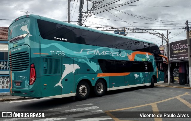 Viação Sampaio 11728 na cidade de Aparecida, São Paulo, Brasil, por Vicente de Paulo Alves. Número da foto: #7473301.
