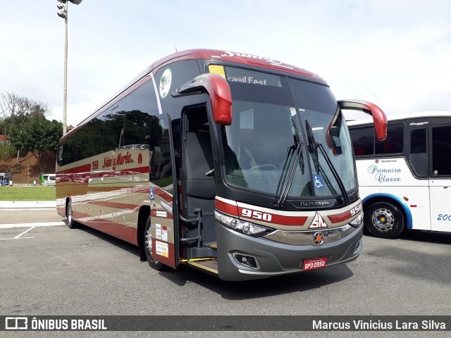 Santa Maria Fretamento e Turismo 950 na cidade de São Paulo, São Paulo, Brasil, por Marcus Vinicius Lara Silva. ID da foto: 7472491.