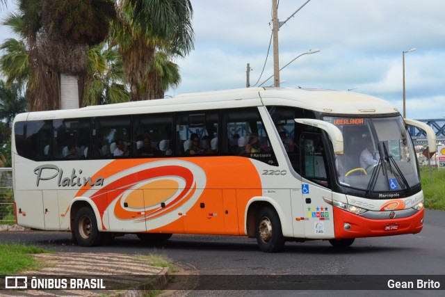 Viação Platina 2200 na cidade de Uberlândia, Minas Gerais, Brasil, por Gean Brito. ID da foto: 7475972.