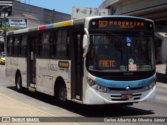 Viação Acari C42623 na cidade de Rio de Janeiro, Rio de Janeiro, Brasil, por Carlos Alberto de Oliveira Júnior. ID da foto: 7476183.