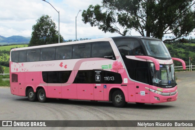 Viação Sampaio 11613 na cidade de Lavras, Minas Gerais, Brasil, por Nélyton Ricardo  Barbosa. ID da foto: 7475742.