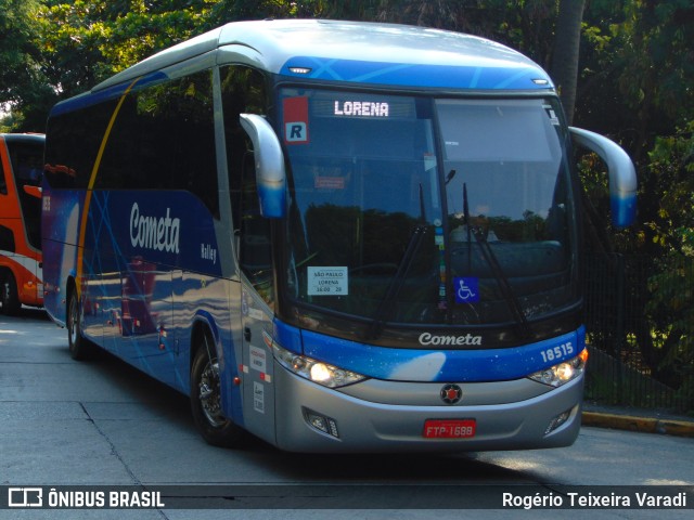 Viação Cometa 18515 na cidade de São Paulo, São Paulo, Brasil, por Rogério Teixeira Varadi. ID da foto: 7389838.