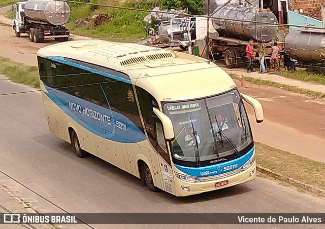 Viação Novo Horizonte 522111 na cidade de Itapetinga, Bahia, Brasil, por Vicente de Paulo Alves. Número da foto: #7390589.