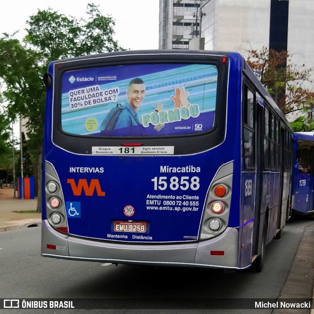 Viação Miracatiba 15.858 na cidade de São Paulo, São Paulo, Brasil, por Michel Nowacki. Número da foto: #7390680.