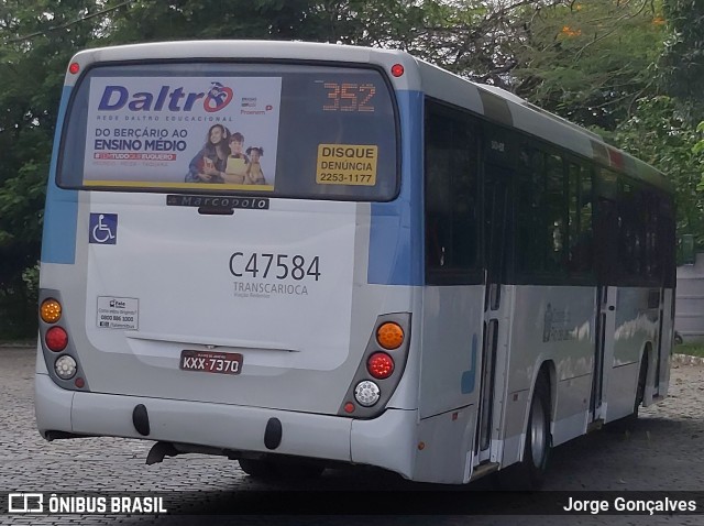 Viação Redentor C47584 na cidade de Rio de Janeiro, Rio de Janeiro, Brasil, por Jorge Gonçalves. ID da foto: 7388646.