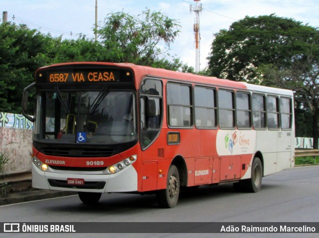 Saritur - Santa Rita Transporte Urbano e Rodoviário 90189 na cidade de Belo Horizonte, Minas Gerais, Brasil, por Adão Raimundo Marcelino. ID da foto: 7390679.