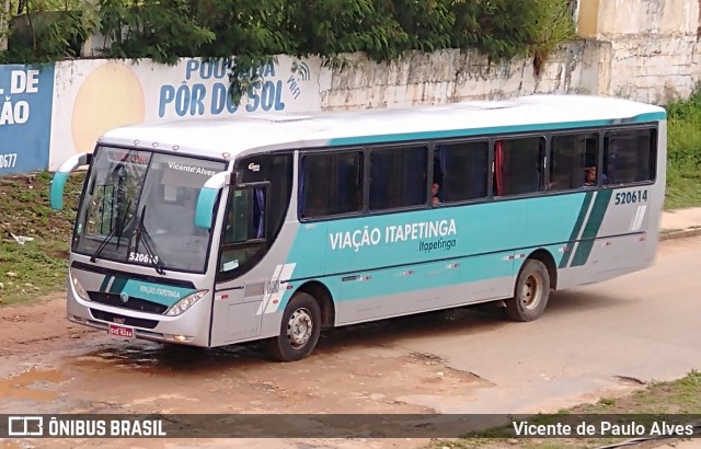 Viação Itapetinga 520614 na cidade de Itapetinga, Bahia, Brasil, por Vicente de Paulo Alves. ID da foto: 7390642.