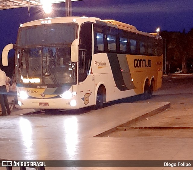 Empresa Gontijo de Transportes 14670 na cidade de Formiga, Minas Gerais, Brasil, por Diego Felipe. Número da foto: #7388096.
