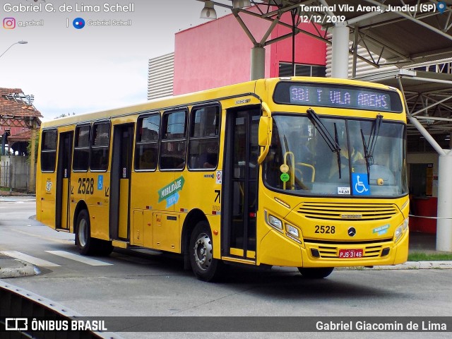 Viação Jundiaiense 2528 na cidade de Jundiaí, São Paulo, Brasil, por Gabriel Giacomin de Lima. ID da foto: 7390779.