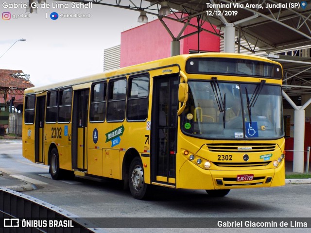 Viação Jundiaiense 2302 na cidade de Jundiaí, São Paulo, Brasil, por Gabriel Giacomin de Lima. Número da foto: #7390758.