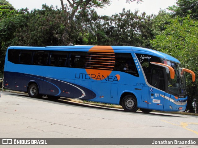 Litorânea Transportes Coletivos 5876 na cidade de São Paulo, São Paulo, Brasil, por Jonathan Braandão. Número da foto: #7391043.