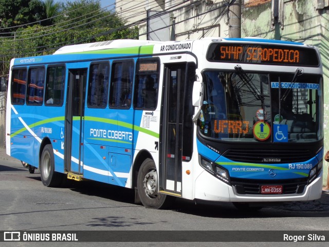 Viação Ponte Coberta RJ 190.089 na cidade de Nova Iguaçu, Rio de Janeiro, Brasil, por Roger Silva. Número da foto: #7479699.