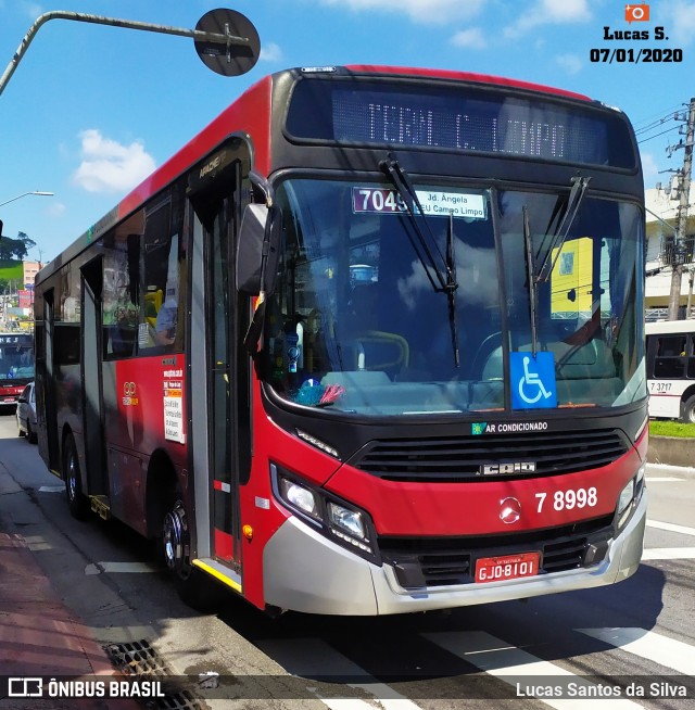 Transwolff Transportes e Turismo 7 8998 na cidade de São Paulo, São Paulo, Brasil, por Lucas Santos da Silva. Número da foto: #7479804.