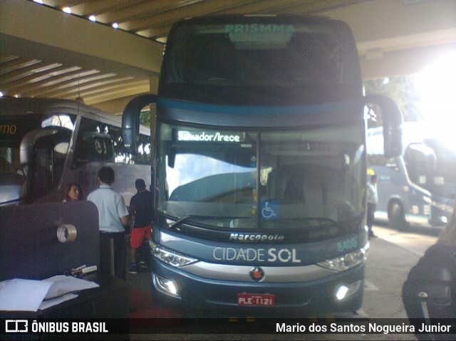 Viação Cidade Sol 8400 na cidade de Salvador, Bahia, Brasil, por Mario dos Santos Nogueira Junior. ID da foto: 7482185.