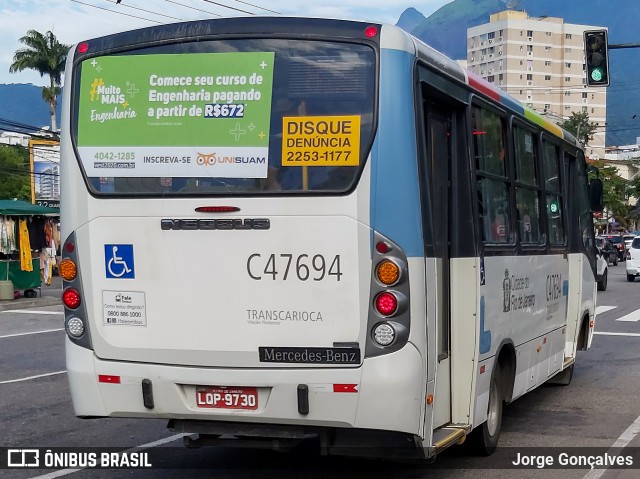 Viação Redentor C47694 na cidade de Rio de Janeiro, Rio de Janeiro, Brasil, por Jorge Gonçalves. Número da foto: #7482010.