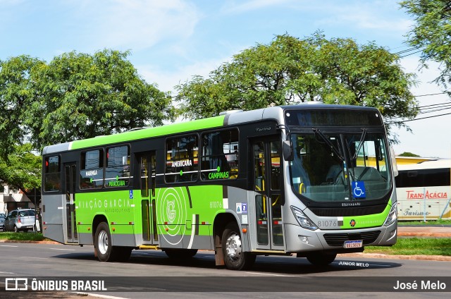 Viação Garcia 81076 na cidade de Maringá, Paraná, Brasil, por José Melo. ID da foto: 7482140.