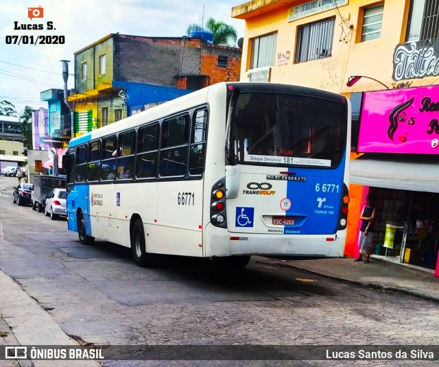 Transwolff Transportes e Turismo 6 6771 na cidade de São Paulo, São Paulo, Brasil, por Lucas Santos da Silva. Número da foto: #7482675.