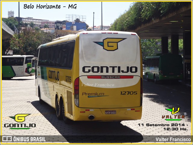 Empresa Gontijo de Transportes 12705 na cidade de Belo Horizonte, Minas Gerais, Brasil, por Valter Francisco. ID da foto: 7483034.