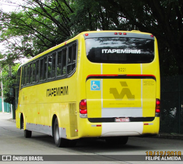 Viação Itapemirim 8221 na cidade de São Paulo, São Paulo, Brasil, por FELIPE ALMEIDA. ID da foto: 7391298.