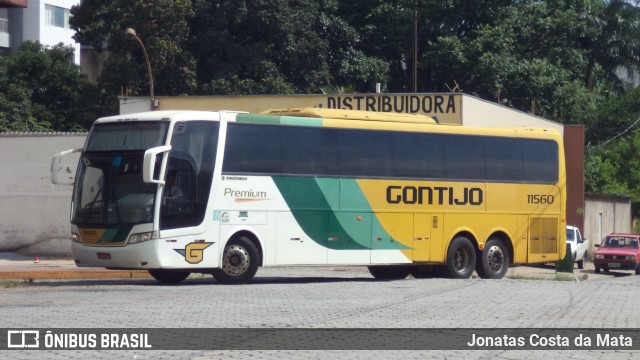 Empresa Gontijo de Transportes 11560 na cidade de Coronel Fabriciano, Minas Gerais, Brasil, por Jonatas Costa da Mata. ID da foto: 7392016.