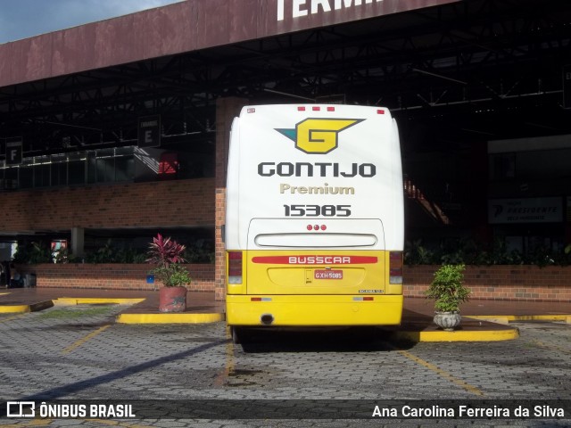 Empresa Gontijo de Transportes 15385 na cidade de Coronel Fabriciano, Minas Gerais, Brasil, por Ana Carolina Ferreira da Silva. ID da foto: 7394754.