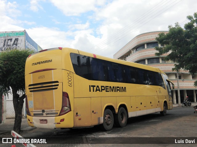 Viação Itapemirim 60025 na cidade de Sobral, Ceará, Brasil, por Luis Davi. ID da foto: 7391987.