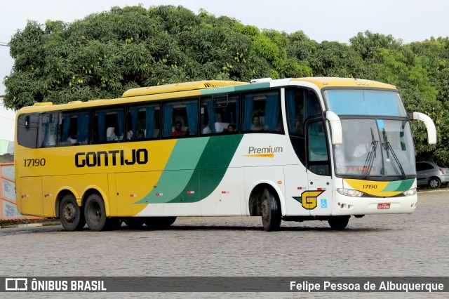 Empresa Gontijo de Transportes 17190 na cidade de Vitória da Conquista, Bahia, Brasil, por Felipe Pessoa de Albuquerque. ID da foto: 7394353.